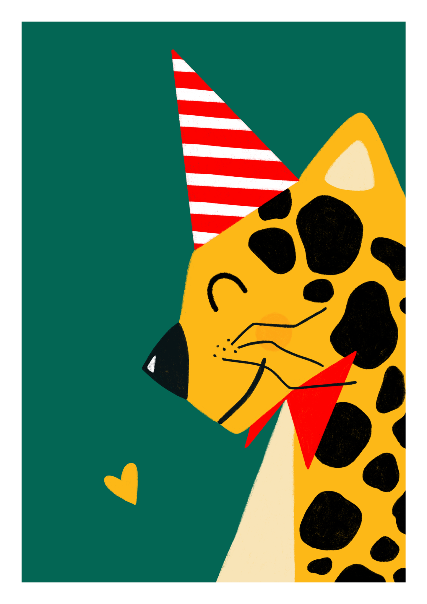 Art Print Yellow Leopard