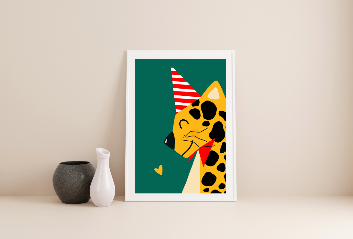 Affiche Léopard jaune