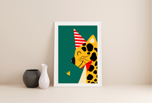 Affiche Léopard jaune